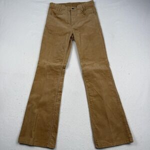 Vintage Levi's Pants Mens 29x31 Beige Khaki Corduroy Bootcut 5 Pocket 70s